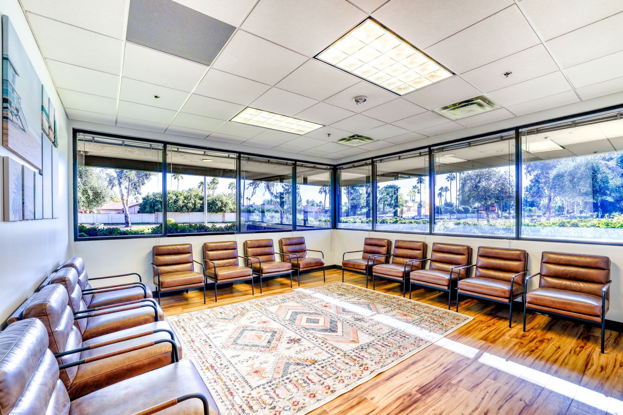 Group therapy room at the Pinnacle Peak Recovery residential campus